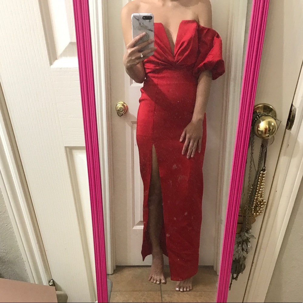 Red ASOS dress